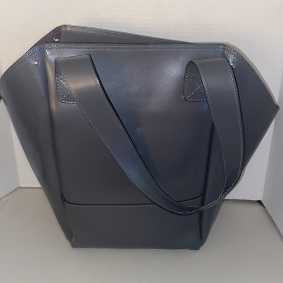 Plinio Visona Gray Purse - Leather Made in Italy - Picture 6 of 10